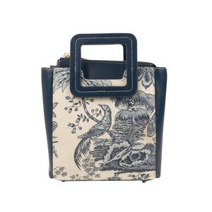 STAUD Blue Majorca Toile Mini Shirley Bag Size OS $250